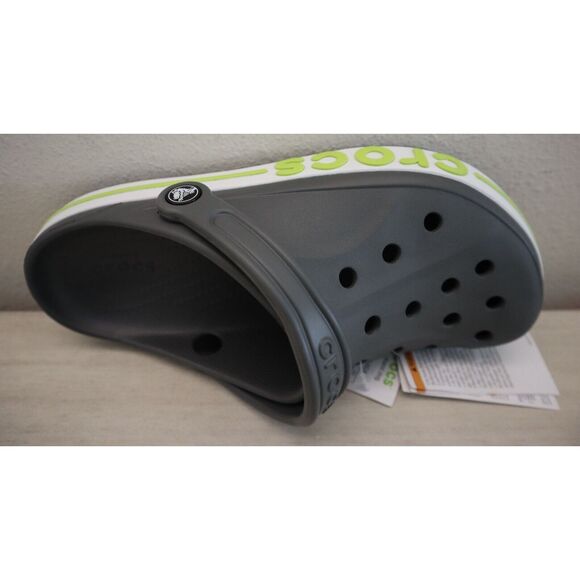 Crocs 205089-0GX Unisex Men's 9 Women's 11 Slate Gray/Lime Punch Bayaband Clogs - Picture 13 of 15